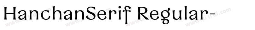 HanchanSerif Regular字体转换